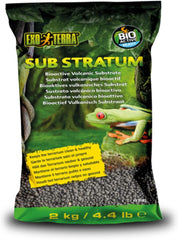 Exo Terra Sub Stratum, Bioactive Volcanic Substrate for Reptile Terrariums, Eliminates Odor, Offers Correct Moisture Levels