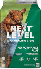 Next Level Super Premium Dog Food – Performance Plus™ – Dry Kibble for Active Adult Dogs – 26% Protein, Beef, Pork, Fish, Chicken & Gluten Free Grains – Glucosamine & Chondroitin for Joint Health 40 lb