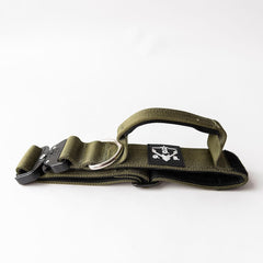 Operation Good Boy Tactical Collar (Green) - Durable & Strong - Includes Quick Release Buckle and Military Grade Handle - Veteran Owned and Operated