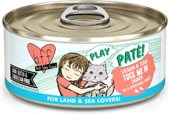 Weruva B.F.F. Play - Best Feline Friend Paté Lovers, Aw Yeah!, Salmon & Tuna Tuck Me in with Salmon & Tuna