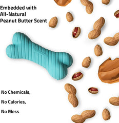Playology Dual Layer Bone , All Natural Peanut Butter Scented