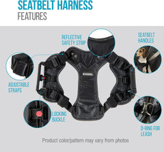 Sherpa Crash-Tested Multipurpose Seatbelt Dog Harness - Black, Small