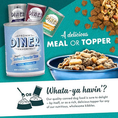 Fromm Diner Favorites Skipper's Seafood Chowder Stew Dog Food - Premium Wet Dog Food - Fish Recipe - Case of 12 Cans