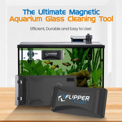 Flipper Cleaner FL!PPER Flipper Cleaner Float - 2-in-1 Floating Magnetic Aquarium Glass Cleaner - Fish Tank Cleaner - Scrubber & Scraper Aquarium Cleaning Tools - Floating Fish Tank Cleaner