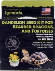 Komodo Grow Your Own Dandelion Kit | Grows Year Round | Tasty Snacks for Bearded Dragons and Tortoises| Everything Needed to Grow Fresh Dandalions
