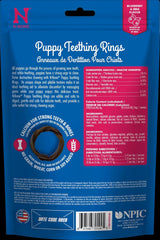 N-Bone Puppy Teething Rings Grain-Free Blueberry & BBQ Flavor Dog Treat, 6 Count Bag, 7.2-oz