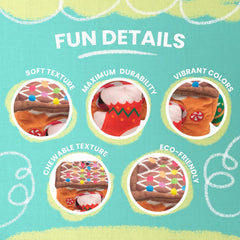 Snugarooz Hide & Seek House with Repair Patch - 4-in-1 Plush Dog Toy Set Made from Recycled Bottles - Engaging Interactive Fun