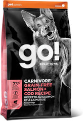 Go! Solutions Carnivore, Grain-Free, Protein Rich Dry Dog Food, Salmon and Cod Recipe