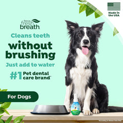 TropiClean Fresh Breath Water Additive Concentrate for Dogs | Breath Freshener and Teeth Cleaning Solution | No Brushing Required