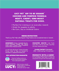 Lucy Pet Hip To Be Square Chicken And Pumpkin Dog Treats 6Oz