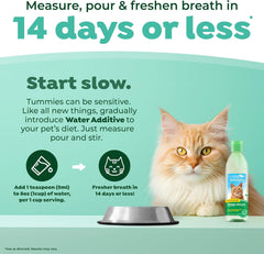 TropiClean Fresh Breath for Cats | Cat Dental Care and Teeth Cleaning | Breath Freshener | Water Additive for Cats |