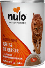 Nulo Turkey & Chicken Pate Wet Canned Cat Food, 12.5 Ounce (Pack of 12)
