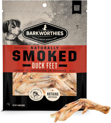 Barkworthies Smoked Duck Feet for Dogs, 10 Count (Pack of 1) - All-Natural High-Protein Dog Chews - Highly Digestible Treats - Supports Joint, Hip, Dental Health