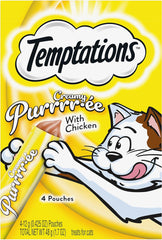 Temptations Creamy Puree Squeezable Lickable Wet Cat Treats with Chicken