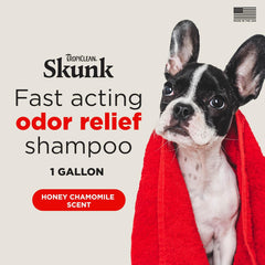 TropiClean Deodorizing Skunk Shampoo for Dogs - Extra Strength Skunk Odor Remover - 24 Hour Fast Relief 1 gal