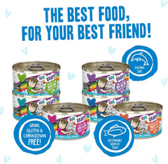 Weruva B.F.F. OMG - Best Feline Friend Oh My Gravy!, Variety Pack, Rainbow Road, Wet Cat Food by