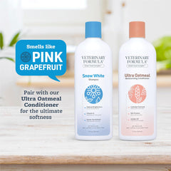 Veterinary Formula Smart Coat Complex Snow White Shampoo for Dogs and Cats – Gently Remove Stains and Yellowing Without Bleach or Peroxide – Cleans, Deodorizes, and Brightens White Coats