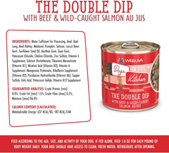 Weruva Dogs in The Kitchen, The Double Dip with Beef & Wild-Caught Salmon Au Jus Dog Food (Pack of 12)