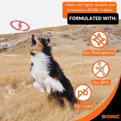 BIONIC Toss-N-Tug Dog Toy - High-Visibility Ultimate Multi-Action Dog Toy