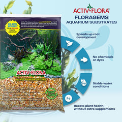 Floragems Premium Planted Ochre Aquarium Gravel, 20 Lbs - Nutrient-Rich Substrate, Enhances Water Quality for Fish Life and Plant Growth,