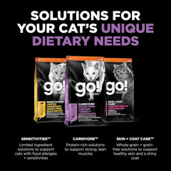 Go! Solutions Carnivore, Grain-Free, Protein Rich Dry Cat Food, Chicken, Turkey and Duck Recipe