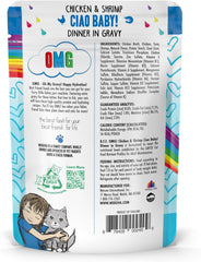 Weruva B.F.F. OMG - Best Feline Friend Oh My Gravy!, Ciao Baby! with Chicken & Shrimp in Gravy Cat Food