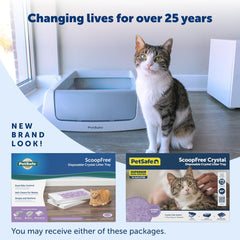 PetSafe ScoopFree Crystal Cat Litter & Refill Tray with Lid, Lavender Scent, 4.3 Lb Bag with Tray