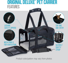 Sherpa Original Deluxe Travel Pet Carrier, Airline Approved & Guaranteed On Board - Black