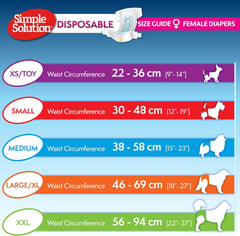 HERO PET Simple Solution Disposable Dog Diapers for Female Dogs | Super Absorbent Leak-Proof Fit