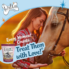 The Lazy Dog Cookie Co. Bitscuits, Horse Treats, Alfalfa, Flax & Peppermint, Pocket Size Biscuits for Horses & Ponies, All Natural Horse Cookies, Made in USA, 14 oz. Bag (Pack of 1)