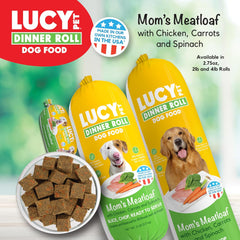 Lucy Pet Dinner Rolls-Mom's Meatloaf Chicken with Carrots and Spinach 2.75oz/1 ea