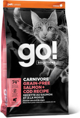 Go! Solutions Carnivore, Grain-Free, Protein Rich Dry Cat Food, Salmon and Cod Recipe