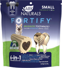 Ark Naturals Fortify Brushless Toothpaste, Dog Dental Chews for Large Breeds, Calcium Plus Omegas Support Strong Teeth and Immune Health