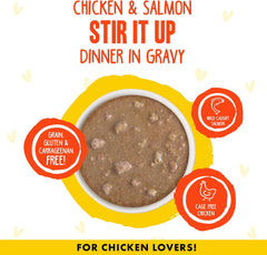 Weruva B.F.F. OMG - Best Feline Friend Oh My Gravy!, Chicken & Salmon Stir It Up with Chicken & Salmon in Gravy