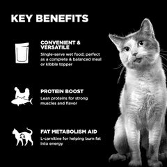 Go! Solutions Booster Weight Management, Grain-Free Wet Cat Food Topper, Minced Chicken and Tuna in Gravy, 2.5 oz Pouch (Pack of 12)