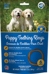 N-Bone Puppy Teething Rings, Grain-Free Chicken Flavor, 6 ct