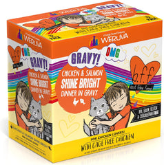 Weruva B.F.F. OMG - Best Feline Friend Oh My Gravy!, Chicken & Salmon Shine Bright with Chicken & Salmon in Gravy