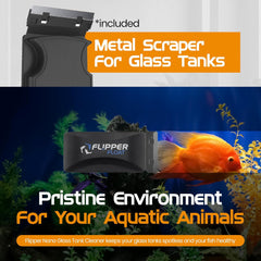 Flipper Cleaner FL!PPER Flipper Cleaner Float - 2-in-1 Floating Magnetic Aquarium Glass Cleaner - Fish Tank Cleaner - Scrubber & Scraper Aquarium Cleaning Tools - Floating Fish Tank Cleaner