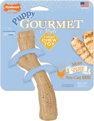 Nylabone Gourmet Style Stick Strong Chew Toy for Puppies, Chicken Flavor, Medium - Up to 35 lbs, 1 Count