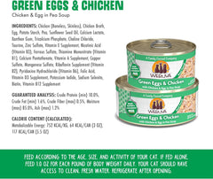 Weruva Classic Cat Food, Green Eggs & Chicken with Chicken Breast & Egg in Pea Soup (Pack of 24)