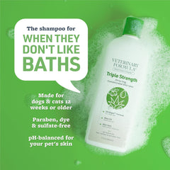 Veterinary Formula Smart Coat Complex Triple Strength Dirty Dog Concentrated Shampoo – DirtRepel Tech Cleans Extra Dirty and Smelly Dogs – Contains Shea Butter and Aloe Vera to Soothe