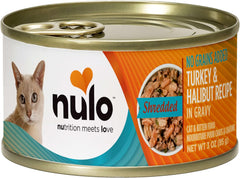 Nulo Freestyle Turkey & Halibut Shredded Wet Canned Cat Food, 3 Ounce (Pack of 24)