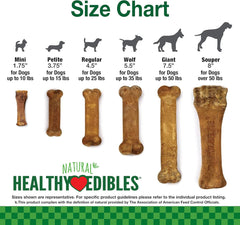 Nylabone Healthy Edibles Natural Puppy Chews Long Lasting Treats for Puppies, Roast Beef, Apple & Bacon Flavor