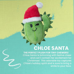 Snugarooz Chloe Santa Plush Dog Toy with Repair Patch – Soft, Durable, and Squeaky – Holiday-Themed Toy for Play, Gentle Chewing and Fun for Dogs