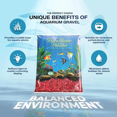 Currant Red Aquarium Gravel - 5 lbs - Non-Toxic, Colorfast, Vibrant Substrate for Aquariums, Terrariums, Ponds & Crafts
