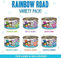 Weruva B.F.F. OMG - Best Feline Friend Oh My Gravy!, Variety Pack, Rainbow Road, Wet Cat Food by