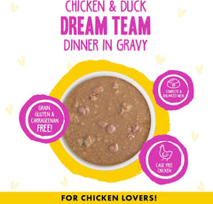 Weruva B.F.F. OMG - Best Feline Friend Oh My Gravy!, Chicken & Duck Dream Team with Chicken & Duck in Gravy