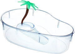 Lee's Turtle Lagoon, Kidney w/Plant, 12-Inch by 8-5/8-Inch by 3-Inch