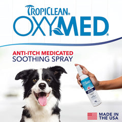TropiClean OxyMed Hot Spot Treatment for Dogs, Medicated Dog Itching Skin Relief Spray
