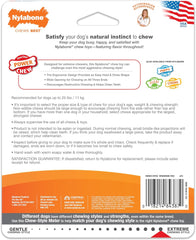 Nylabone Ergonomic Hold Wishbone Power Chew Toy for Dogs, Dog Toys for Aggressive Chewers, Bison Flavor